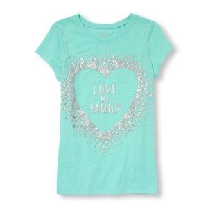 Children’s Place XL 14 shirt heart love my family